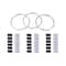 SINGER® Class 15J Sewing Bobbin & Storage Rings Set, Black & White